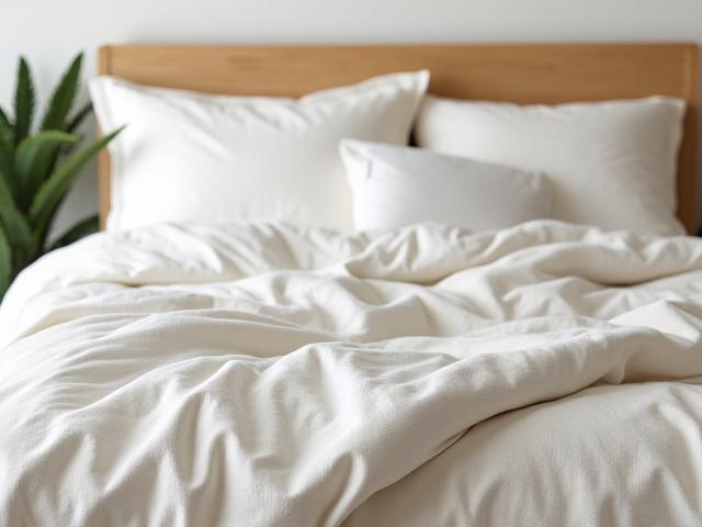 Copripiumino in lino lavato di Aura Tessile